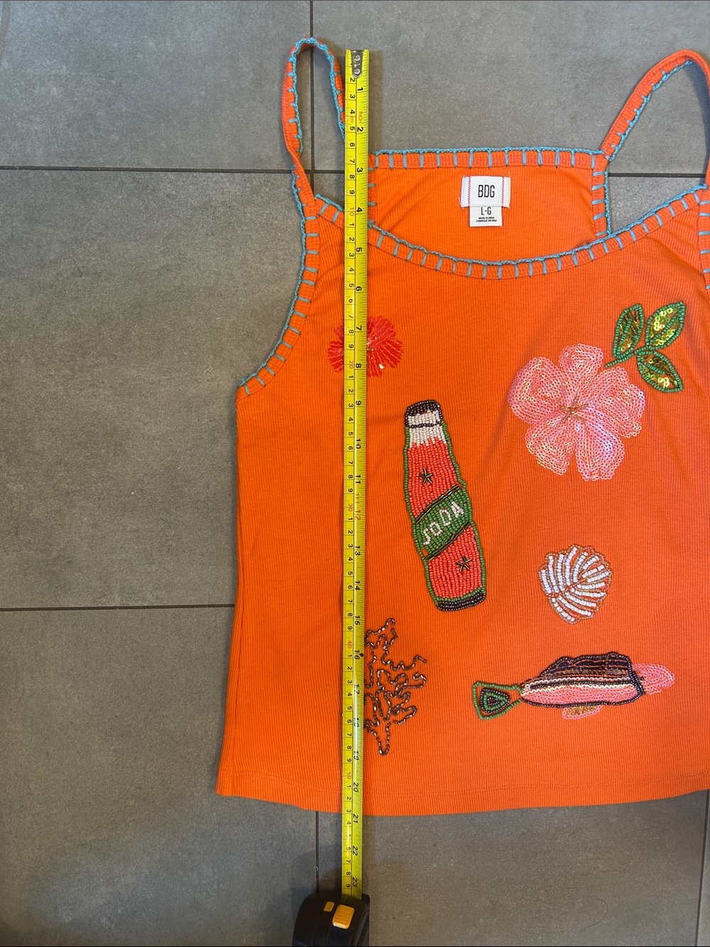 Urban Outfitters Sequined Racer Back Tank Top - Picture 9 of 14